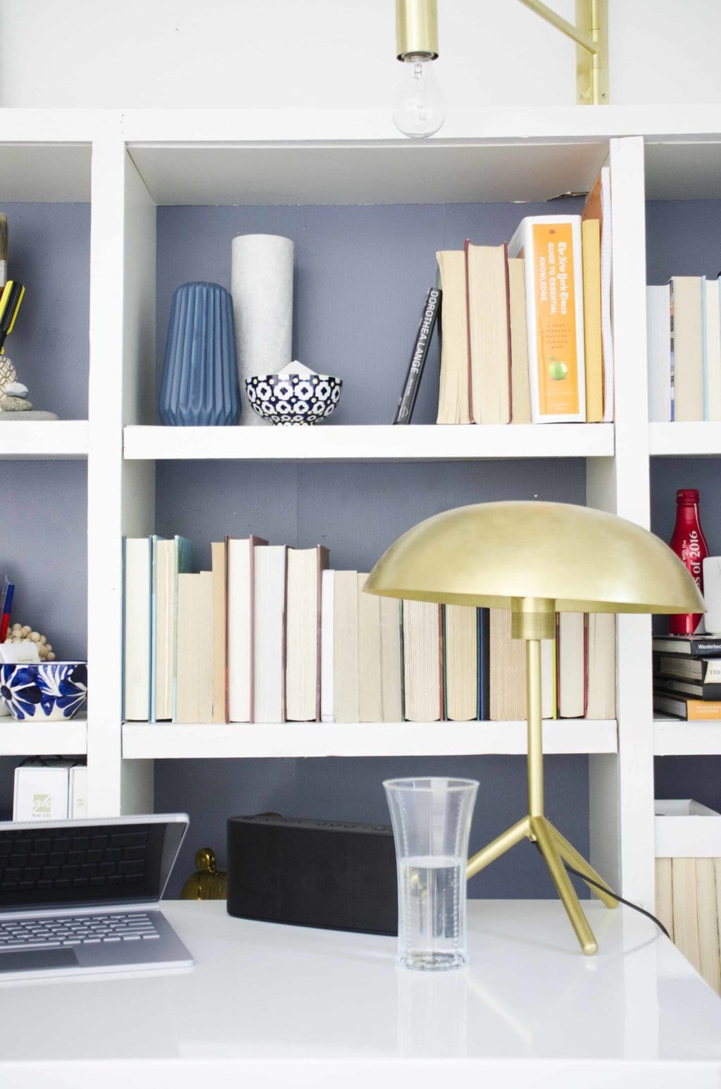 Upgrading My Ikea Bookshelves Thou Swell Modern Home Office With Diy Bookshelf And Standing Desk On Thouswellblog